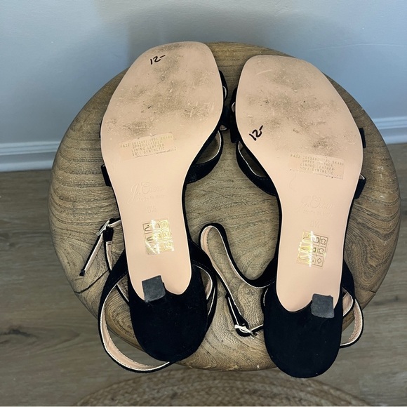 J. Crew Violetta Kitten-Heel Criscross Sandal Black Size 8.5 - Picture 8 of 9